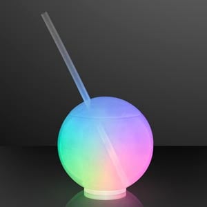Glow Ball Light Up Tumbler with Straw, Deluxe Base