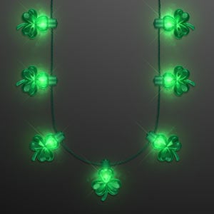 LED Shamrock Big Bulbs String Lights Necklace