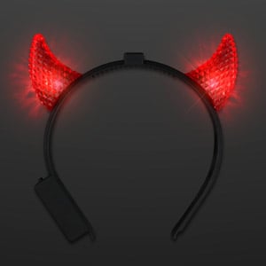 LED Red Devil Horns, Facetted Multi-Function