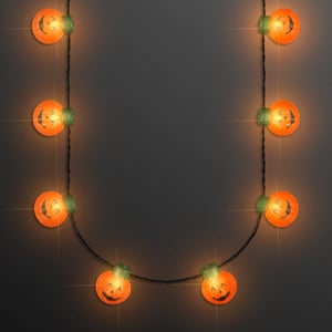 Mid-Size Pumpkin Bulbs LED Necklace