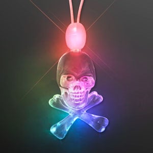 Skull & Crossbones LED Acrylic Necklace