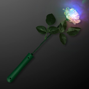 LED Rose Iridescent Flower Wands