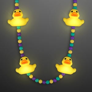 Light Up Rubber Ducky Beads Necklace