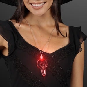 Screaming Ghost LED Acrylic Necklace