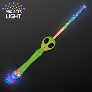 Light Up Alien Wand, Swishy Fiber Optics