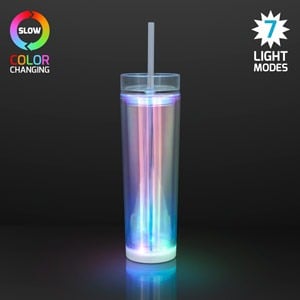 Iridescent Light Cup, LED Tumbler 17 oz.