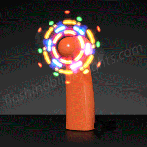 LED Mini Fans with Orange Handles