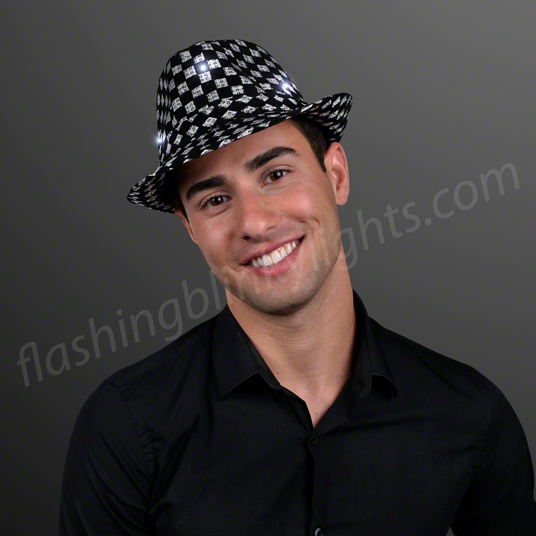 Black \u0026 White Light Up Checkered Sequin 