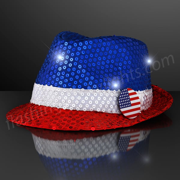 Red White \u0026 Blue LED Light Up Sequin 