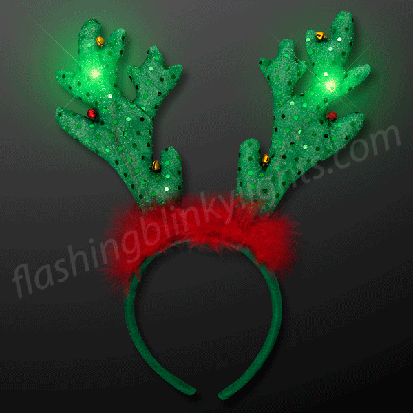 LED Jingle Bells Reindeer Antlers 
