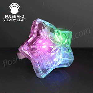 LED Magic Star Gem Rings, Pulse + Steady Lighting (No Flash)