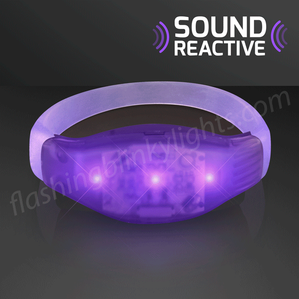 1 Blue 1 Purple LED Light Up Flashing Bubble Bracelet Bangle Party Colourful UK 