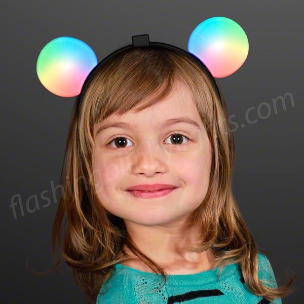 FlashingBlinkyLights Glowing Color Changing LED Cat Ears Headband 
