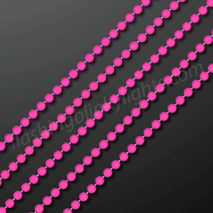 Round Pink Beads 33" (Non-Light Up)