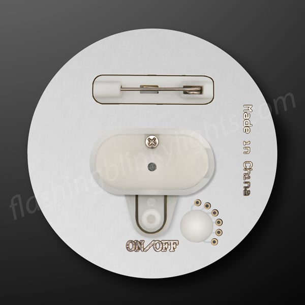 Light Up Classic Smile Emoji Face LED Pin | FlashingBlinkyLights
