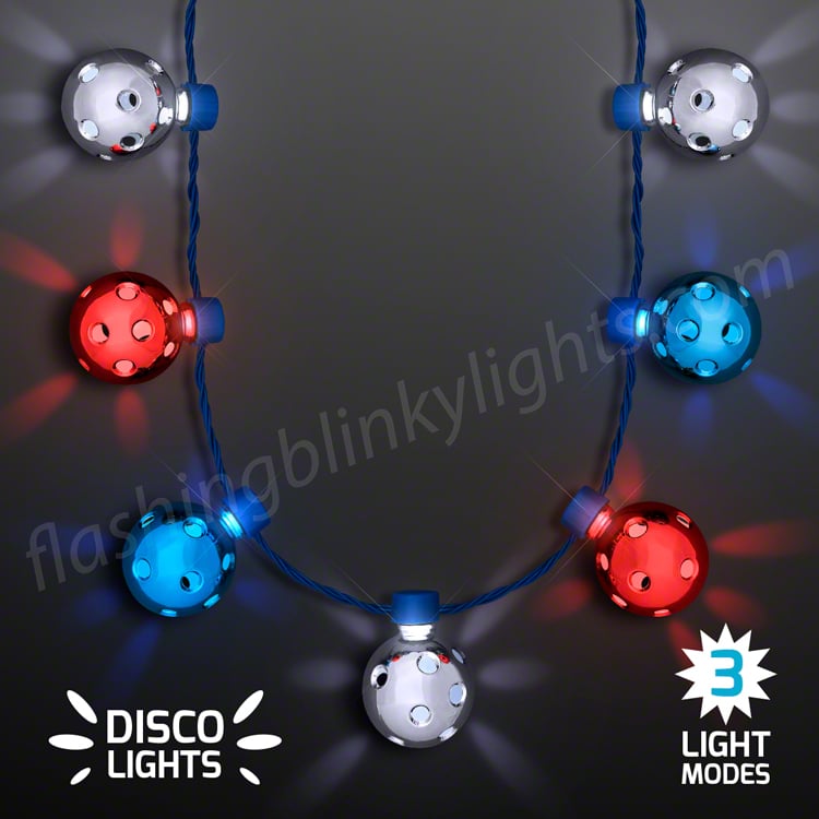 Patriotic Starlight Kitty Cat Ears Headband with Red White & Blue LED Lights for Fourth of July 