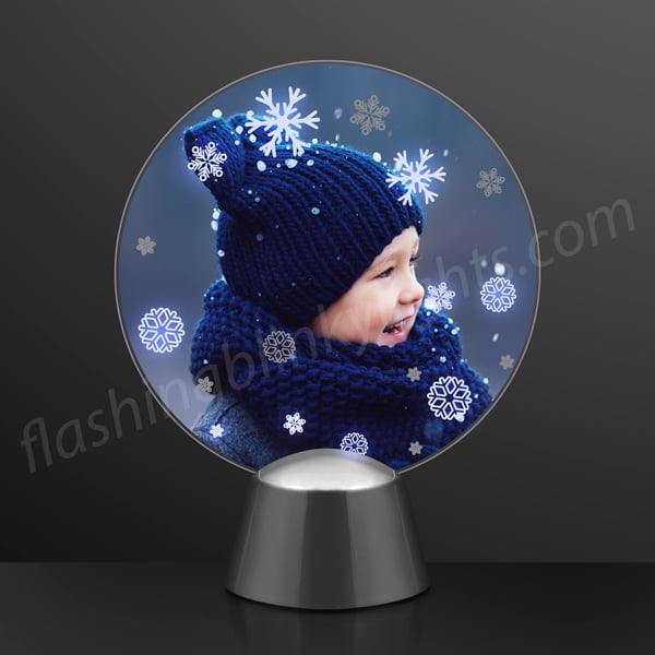 christmas snow globe photo frame