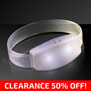 CLEARANCE: White "Galaxy Glow" LED Bracelets - All Sales Final!