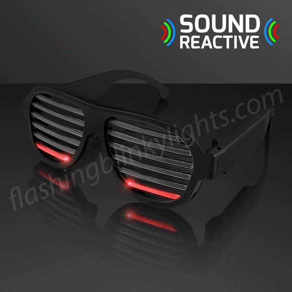 Rechargeable Sourcingbay Light Up Glasses for Adults Kids Disco Funny Favors Shutter LED Rave Music Activated 
