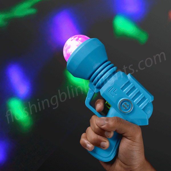 Light Up Noise Blaster Spinning Space Style Gag Toys Party Favors Premium Red 