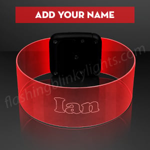 Personalized Red Light Up Cosmic LED Bracelet