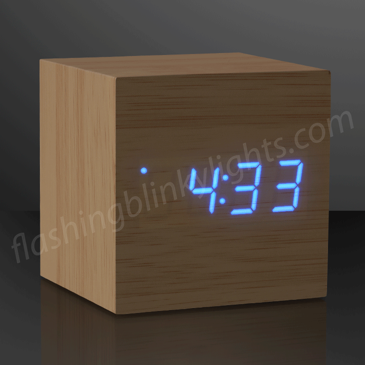 Light Up Blue Led Alarm Clock, Flashing Alarm Clock