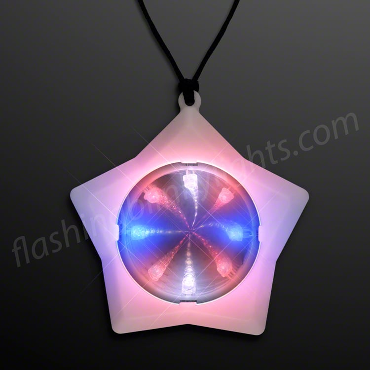 Light Up Infinity Pendant Necklace Wholesale LED Flashing Necklaces 