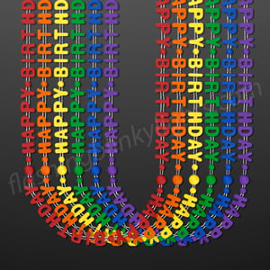 Happy Birthday Party Beads Necklaces (NON-Light Up)