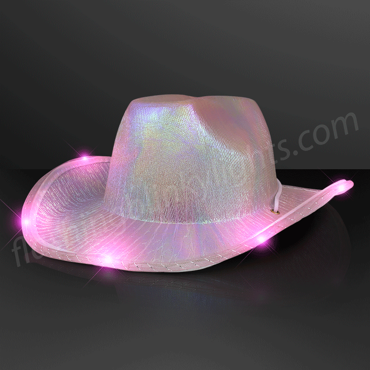 Space Cowgirl Hat with Heart Glasses Women Metallic Holographic Cowboy Hats Neon Rave Sparkly Glitter Rodeo Party Costume
