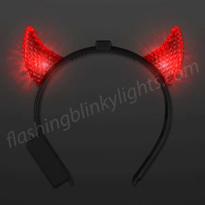 LED Red Devil Horns, Facetted Multi-Function