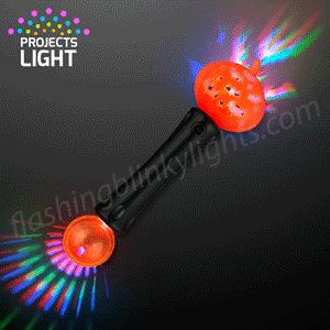 Pumpkin Wand with Bats Light Projection, NO Sound