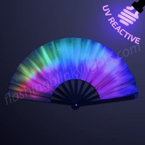 Fold-Up Fan 11", Blacklight Reactive Glow (No LED)