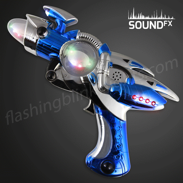 ophøre fårehyrde Stevenson Light Up Sound Effect LED Globe Toy Gun | FlashingBlinkyLights