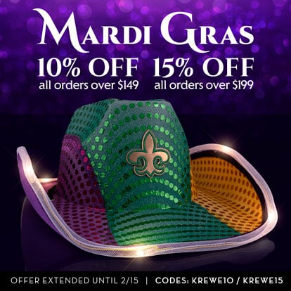 Mardi Gras Themed Promotional Offer
