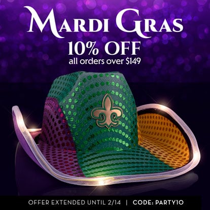 Mardi Gras Themed Promotional Offer